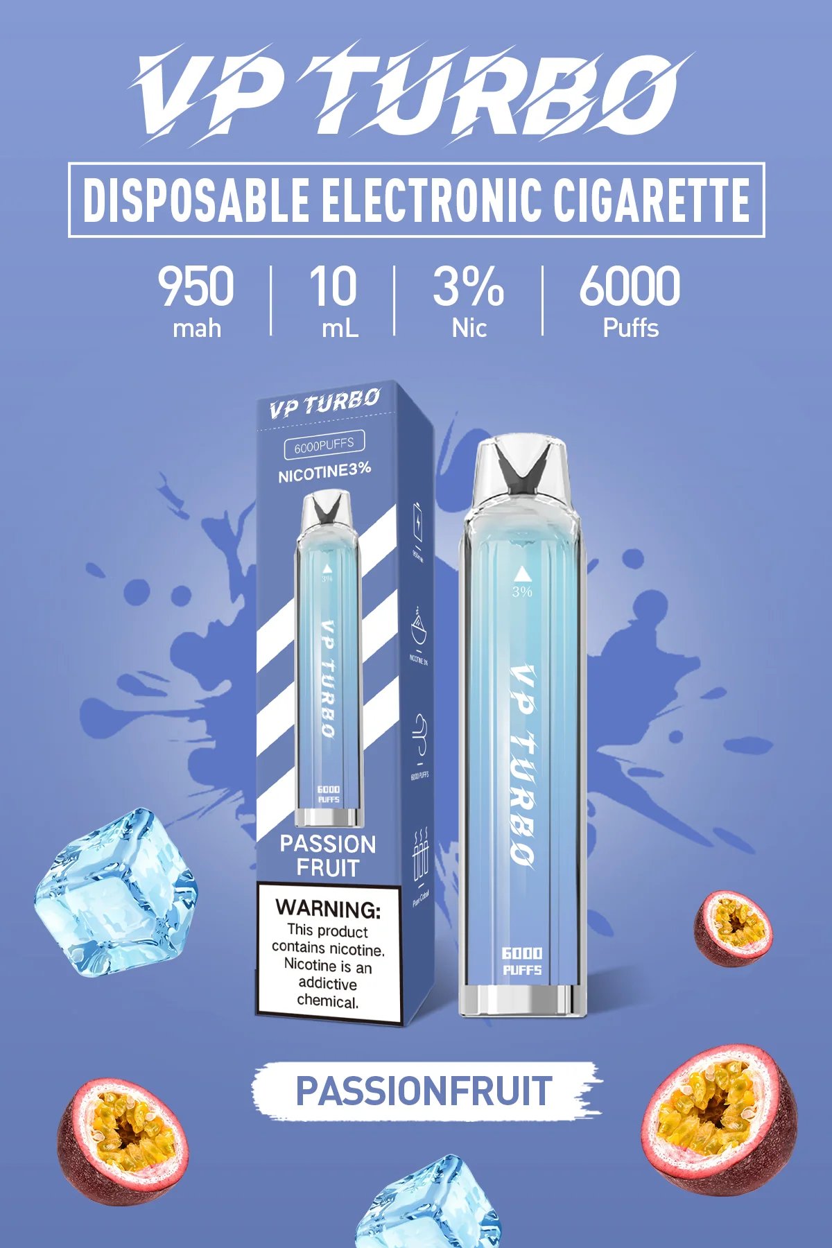 VP TURBO 幻彩發光棒 6000口抛棄式電子煙 950mAh爆發力電芯 10ml 巨量煙油 x 霓虹光效設計 Mesh芯極致大煙霧 台灣現貨秒發:圖片 2