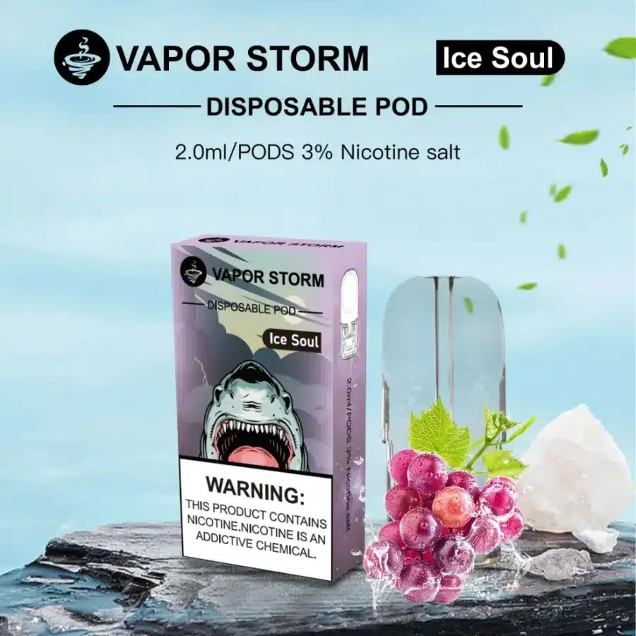 【買6送主機】VAPOR STORM 風暴五代通用煙彈 2ml激爽配方不嗆喉 x 陶瓷網芯防漏升級 3%尼古丁極致濃郁 台灣現貨秒發:圖片 2