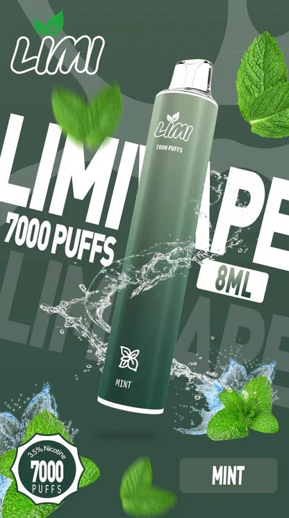 LIMI 7000 拋棄式電子煙 3.5% 尼古丁鹽強勁擊喉 冰感水果系列清涼入喉 吸氣發光 LED燈條 650mAh可充電 台灣現貨秒發:圖片 11