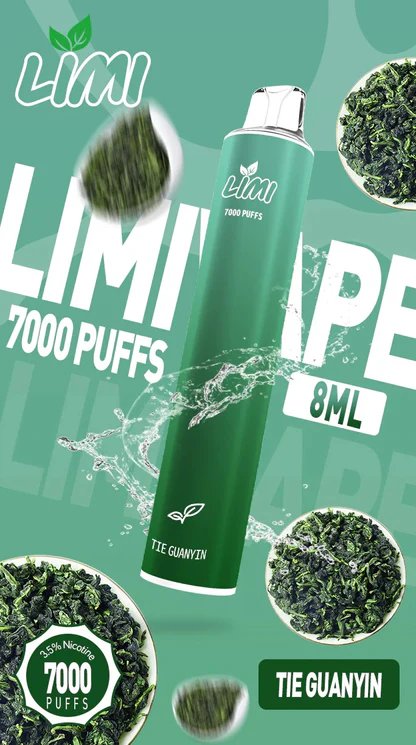 LIMI 7000 拋棄式電子煙 3.5% 尼古丁鹽強勁擊喉 冰感水果系列清涼入喉 吸氣發光 LED燈條 650mAh可充電 台灣現貨秒發:圖片 5