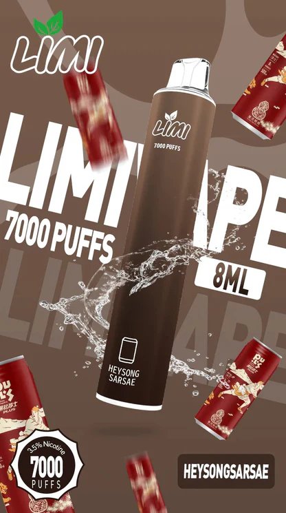 LIMI 7000 拋棄式電子煙 3.5% 尼古丁鹽強勁擊喉 冰感水果系列清涼入喉 吸氣發光 LED燈條 650mAh可充電 台灣現貨秒發:圖片 8