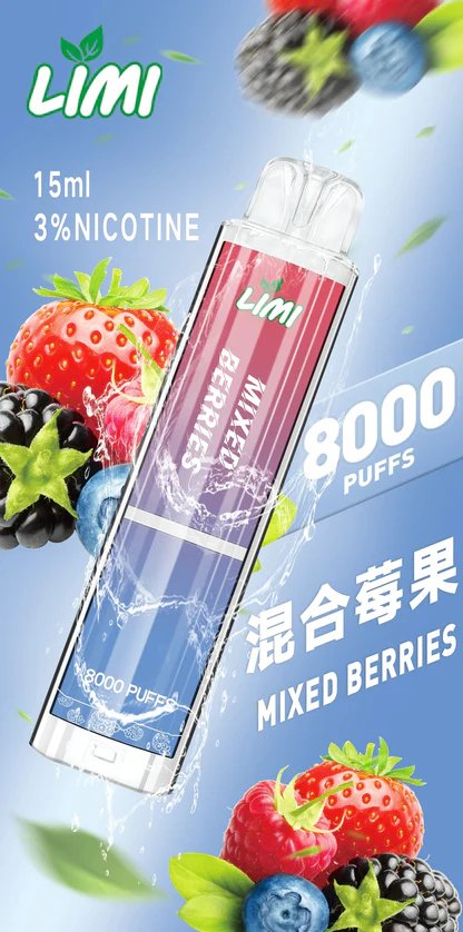 LIMI 8000拋棄式主機 15ml 儲油量續航天花板 3% 尼古丁鹽順滑擊喉 吸氣感應發光燈條 可充電式設計 台灣現貨秒發不用等:圖片 4
