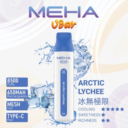 魅嗨小白條 MEHA VBar 8500口拋棄式 冰爽水果系列清涼入喉 3% 丁鹽黃金配方 650mAh 大電量可充電設計 冰爽水果系列清爽入喉 台灣現貨:圖片 4
