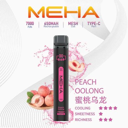 魅嗨小黑條 MEHA XBAR 7000抛棄式 Mesh芯爆發力強 3%丁鹽黃金配方 極強冰感體驗 650mAh大電量可充電長效續航 台灣現貨:圖片 9