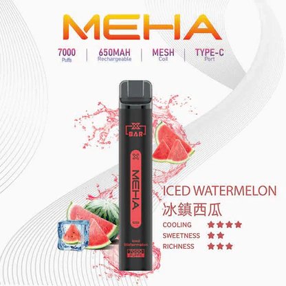 魅嗨小黑條 MEHA XBAR 7000抛棄式 Mesh芯爆發力強 3%丁鹽黃金配方 極強冰感體驗 650mAh大電量可充電長效續航 台灣現貨:圖片 13