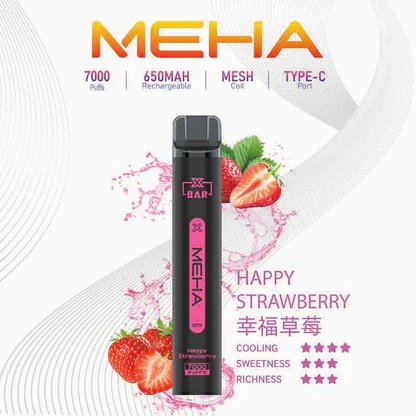 魅嗨小黑條 MEHA XBAR 7000抛棄式 Mesh芯爆發力強 3%丁鹽黃金配方 極強冰感體驗 650mAh大電量可充電長效續航 台灣現貨:圖片 17