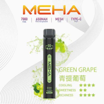 魅嗨小黑條 MEHA XBAR 7000抛棄式 Mesh芯爆發力強 3%丁鹽黃金配方 極強冰感體驗 650mAh大電量可充電長效續航 台灣現貨:圖片 18